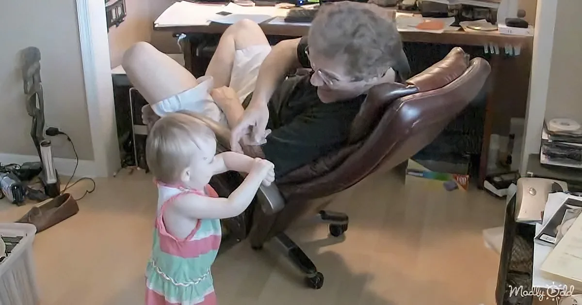 Grandpa and baby granddaughter