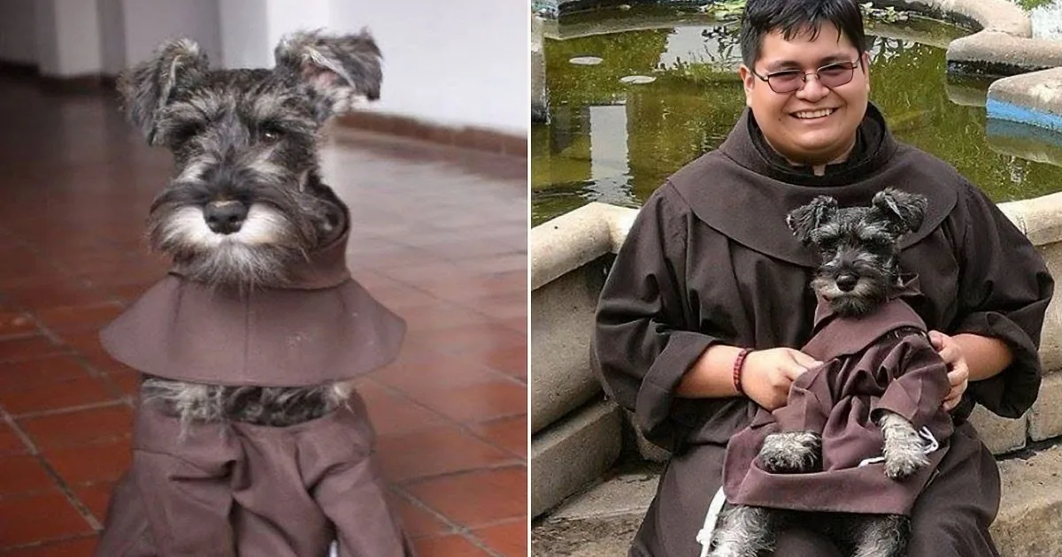 The Cutest Dog Becomes an Honorary Friar at a Monastery