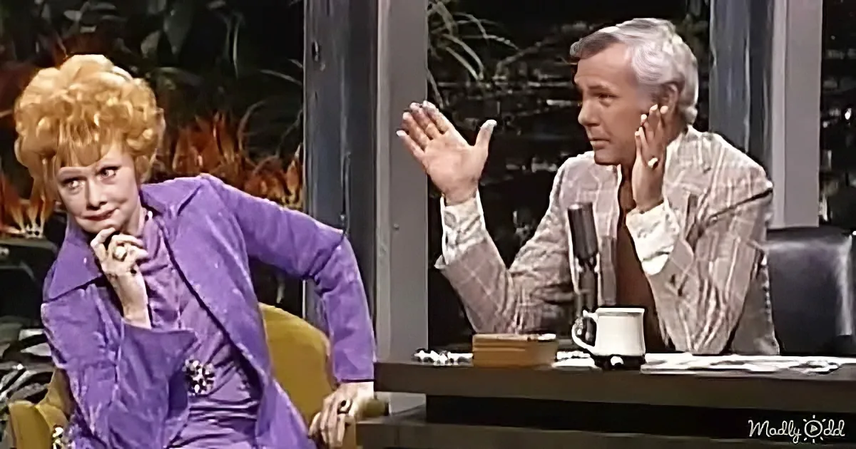 Lucille Ball and Johnny Carson