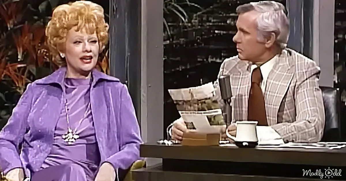 Lucille Ball and Johnny Carson