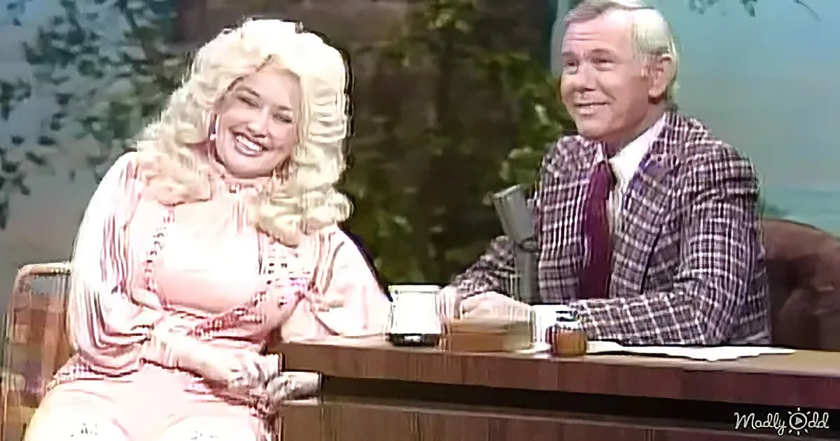 Dolly Parton and Johnny Carson