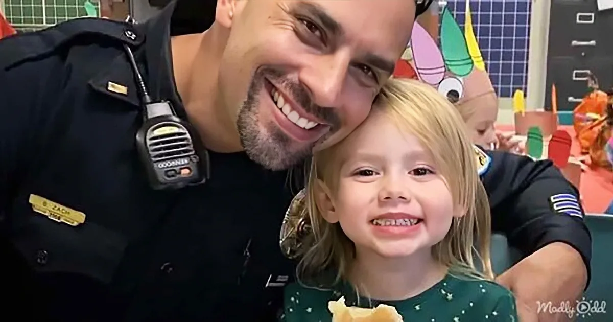 Two-Year-Old Girl Survivor of Abuse Gets Adopted by a Police Officer
