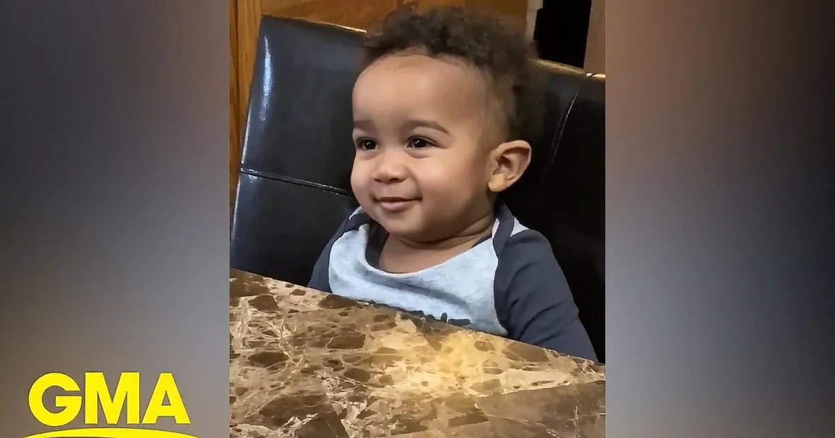 Baby Has the Cutest Expression Watching His Grandpa Playing the Saxophone