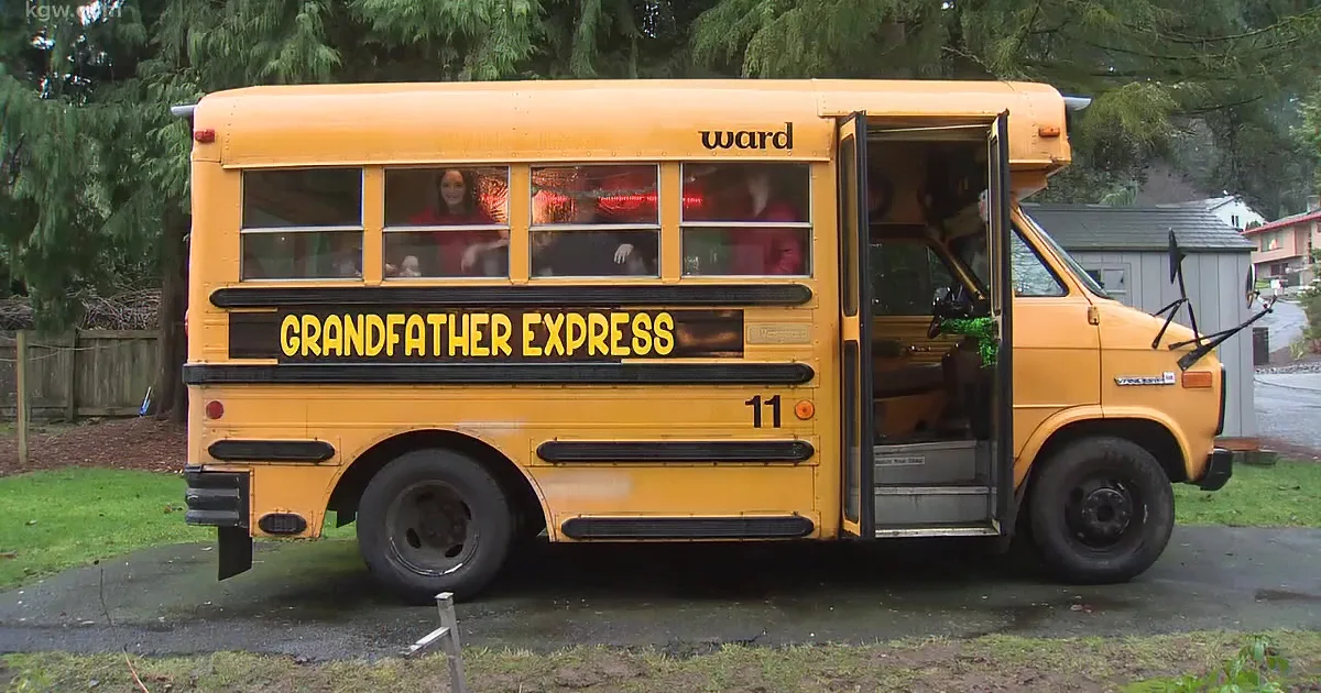 'Best Grandpa Ever' Buys a Bus so He Can Drive His 10 Grandkids to School