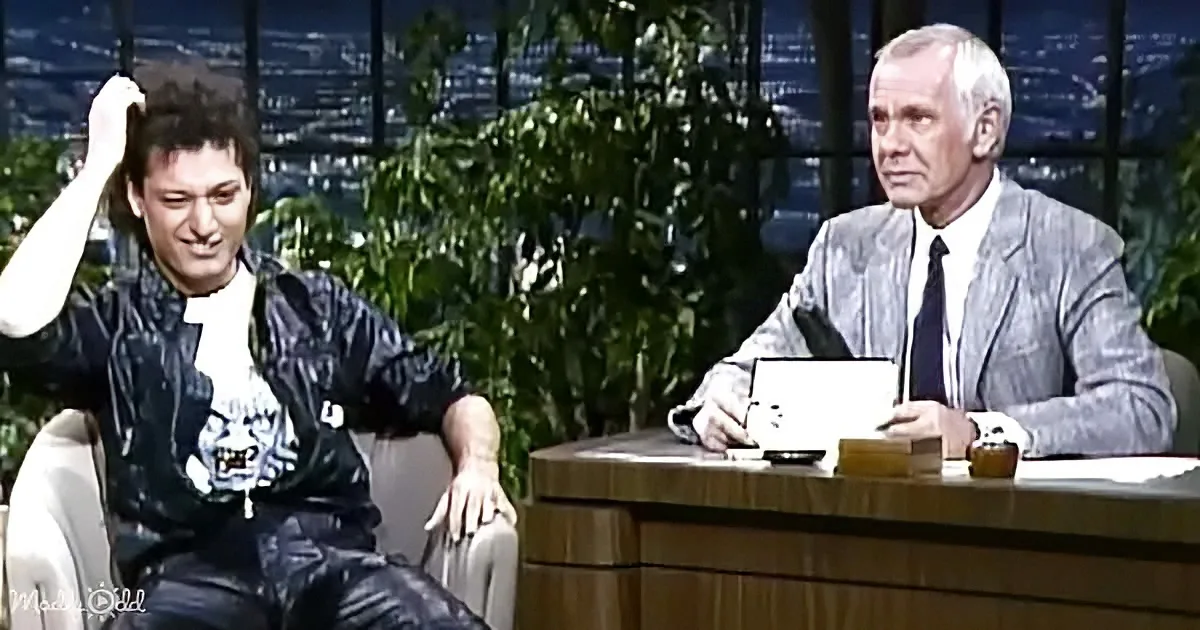 Howie Mandel and Johnny Carson