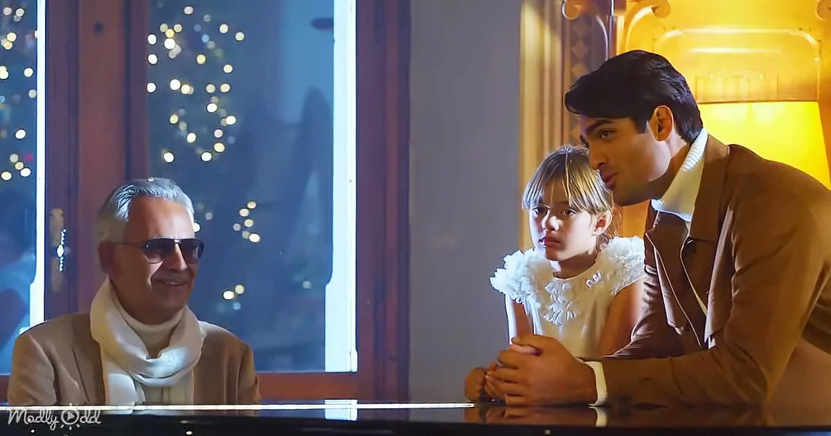 Father, Son, and Daughter Sing Together in Andrea Bocelli's Christmas Video