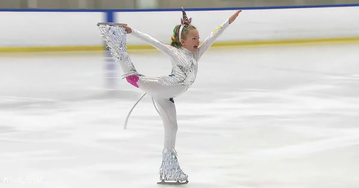 Happiest Little 'Unicorn' Skates on Ice so Gracefully