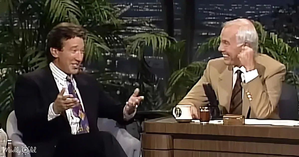 Tim Allen and Johnny Carson