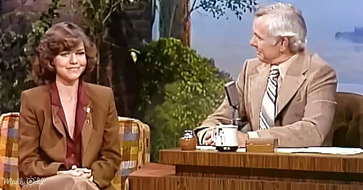 Johnny Carson and Sally Field
