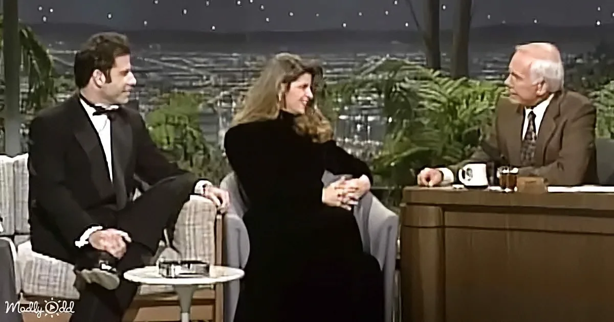 Johnny Carson Welcomes Kirstie Alley and John Travolta