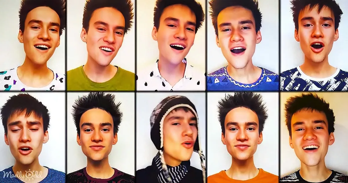 A young man with spiky hair and various expressions in multiple photos.