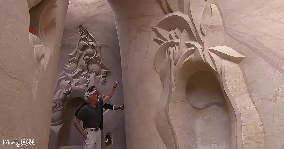 Subterranean world inside a mountain cave