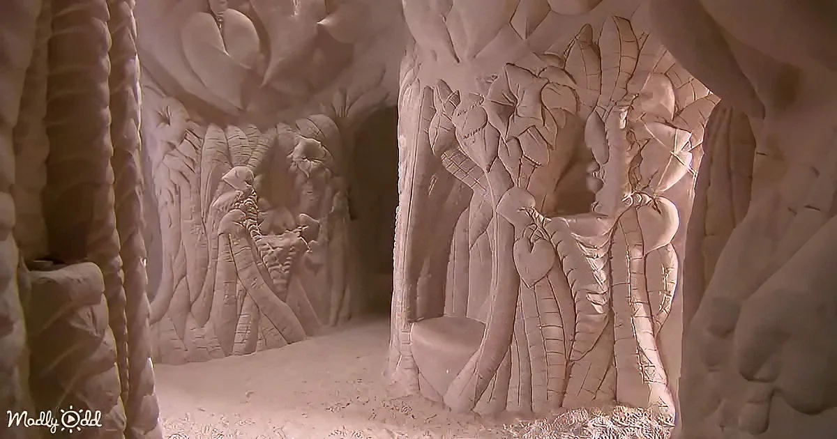 Subterranean world inside a mountain cave