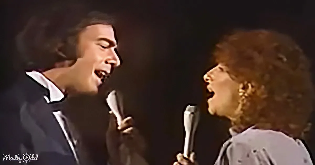 Neil Diamond and Barbara Streisand