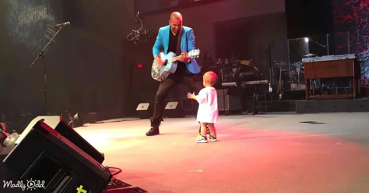 Toddler's Charming Stage Invasion at Daddy's Concert Goes Viral
