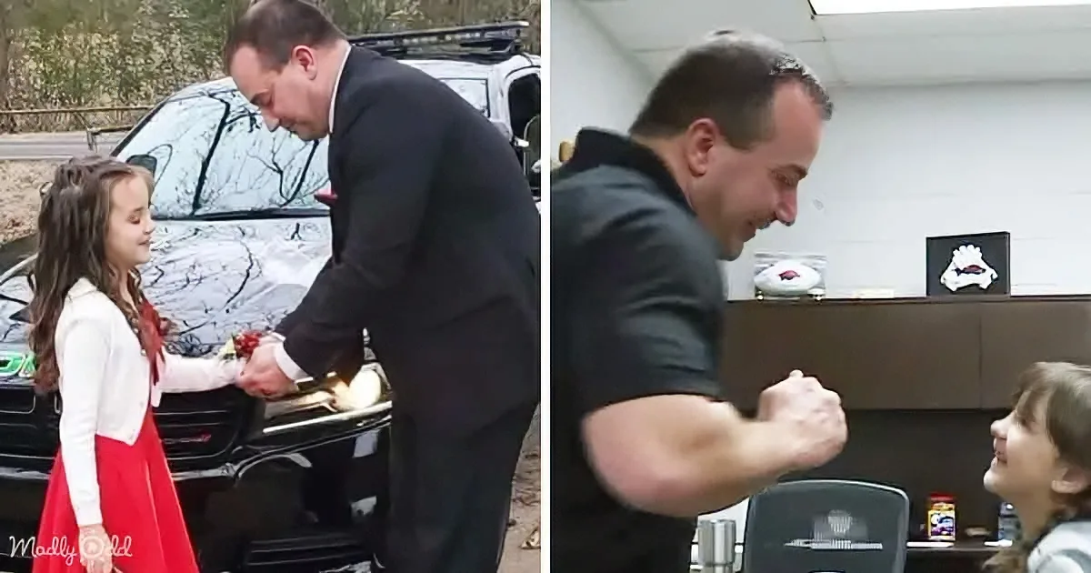 Police Officer Surprises 2nd-Grader by Taking Her to Daddy/Daughter Dance