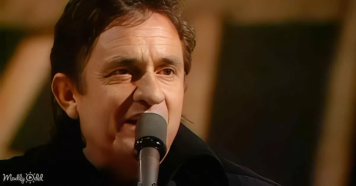 A man with short brown hair speaks into a microphone, wearing a dark shirt, in a softly lit setting.