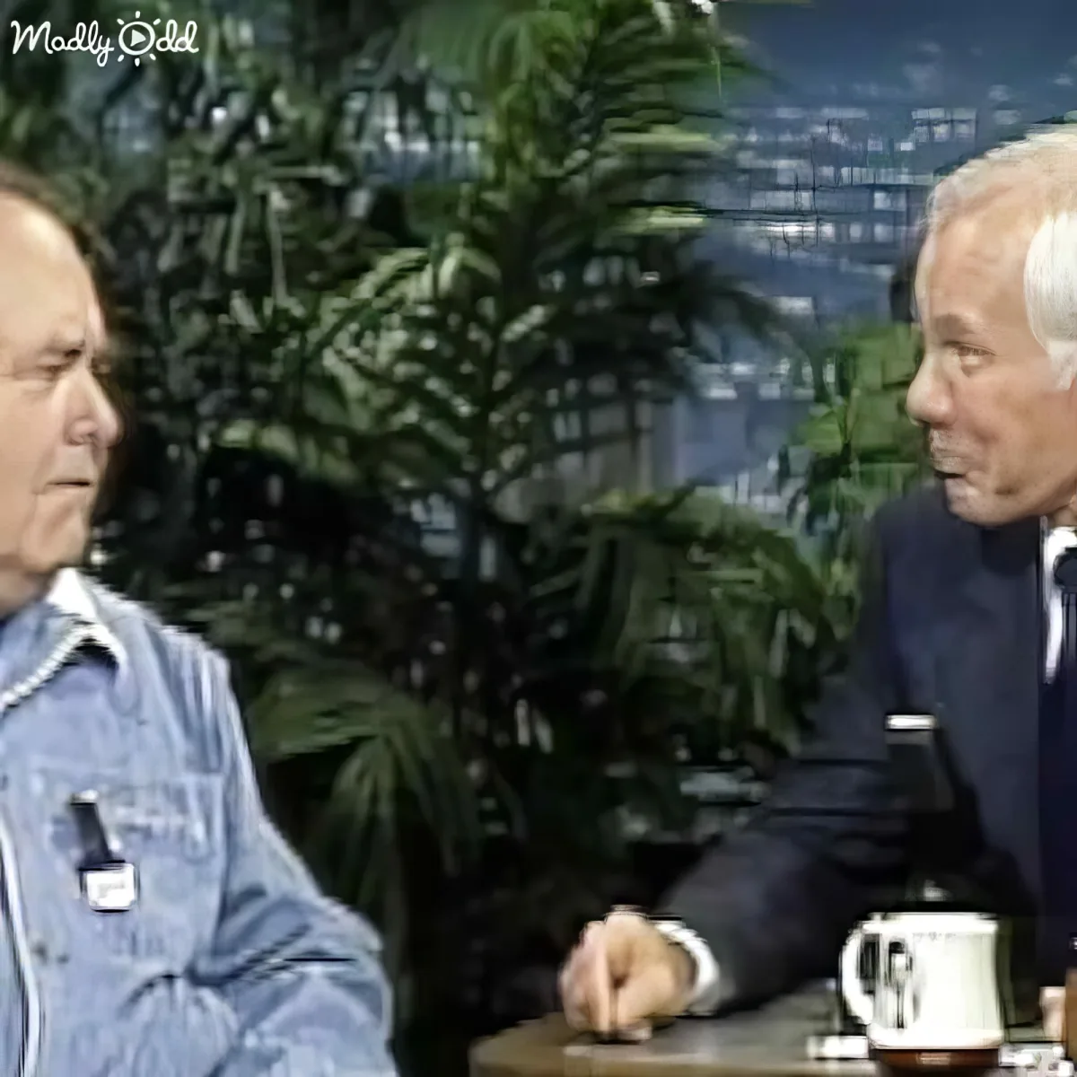 Jonathan Winters and Johnny Carson