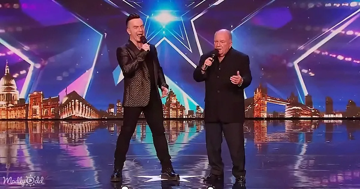 Dave and his son Dean on BGT