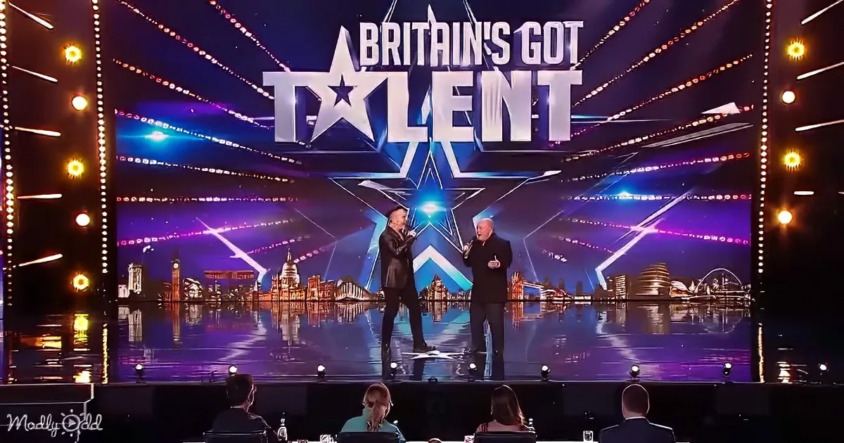 Dave and his son Dean on BGT