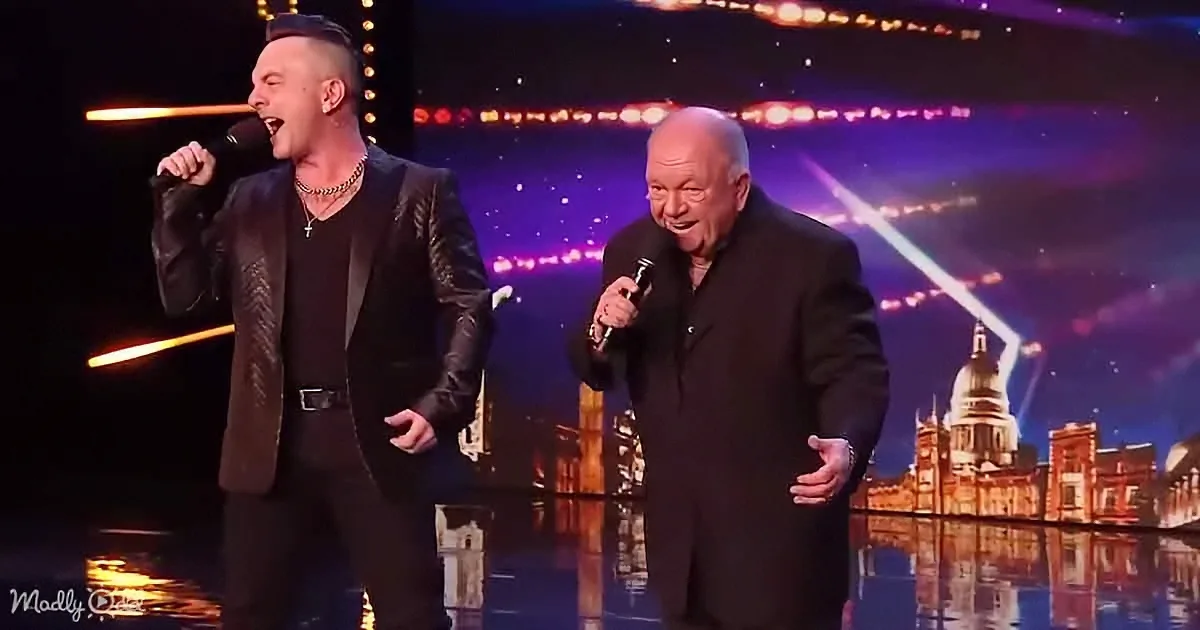 Dave and his son Dean on BGT