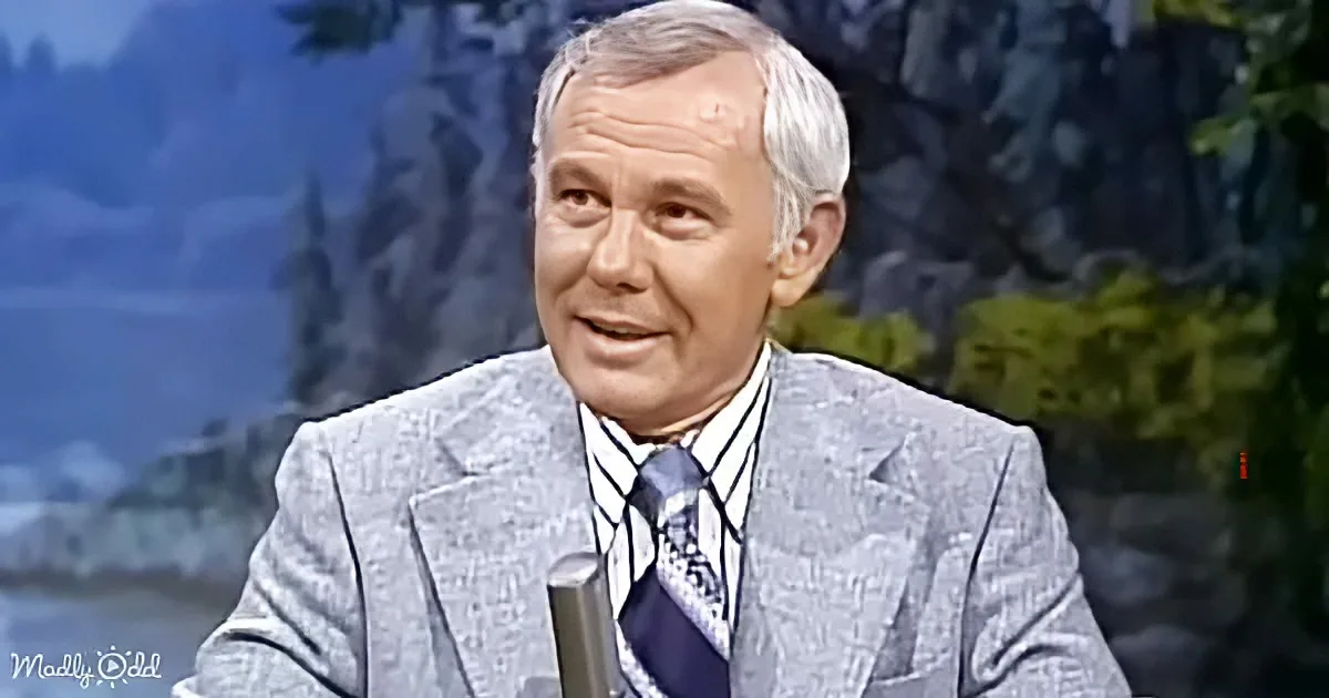 A man in a patterned suit and tie speaks into a microphone, with a scenic background.