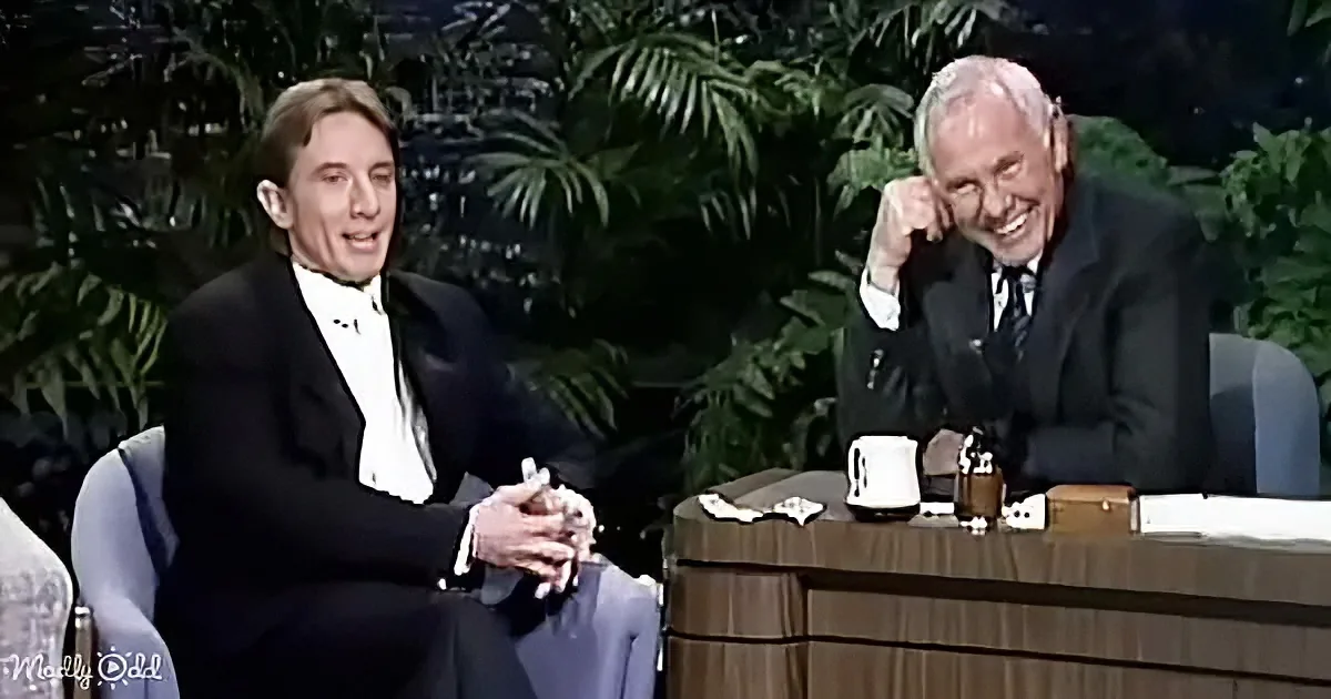 Johnny Carson and Martin Short