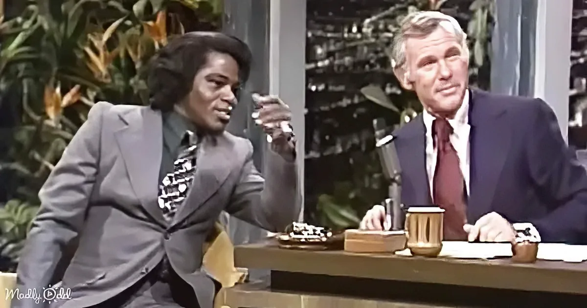James Brown and Johnny Carson