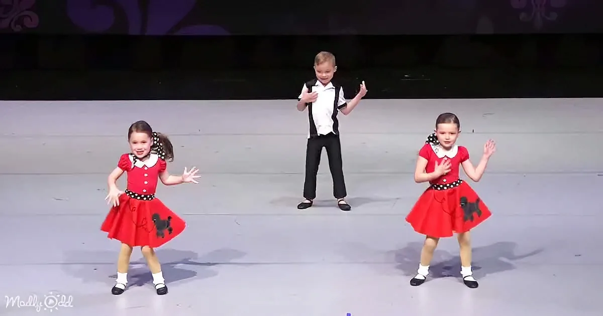 Three Adorable Dancers Rock-out to Elvis' 'Hound Dog'