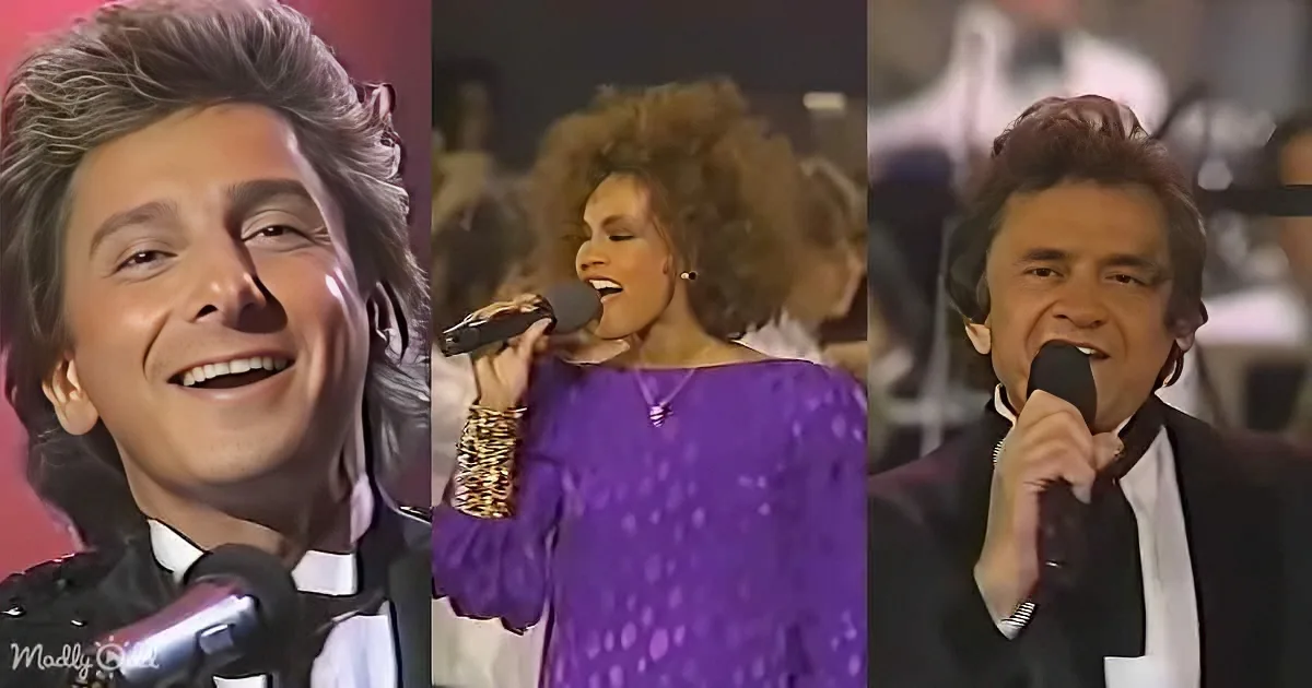 Barry Manilow Sings 'America the Beautiful' With Whitney Houston and Johnny Cash