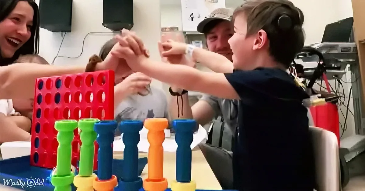 Boy's Tearful First Time Hearing Mom's Voice After Life-Changing Surgery