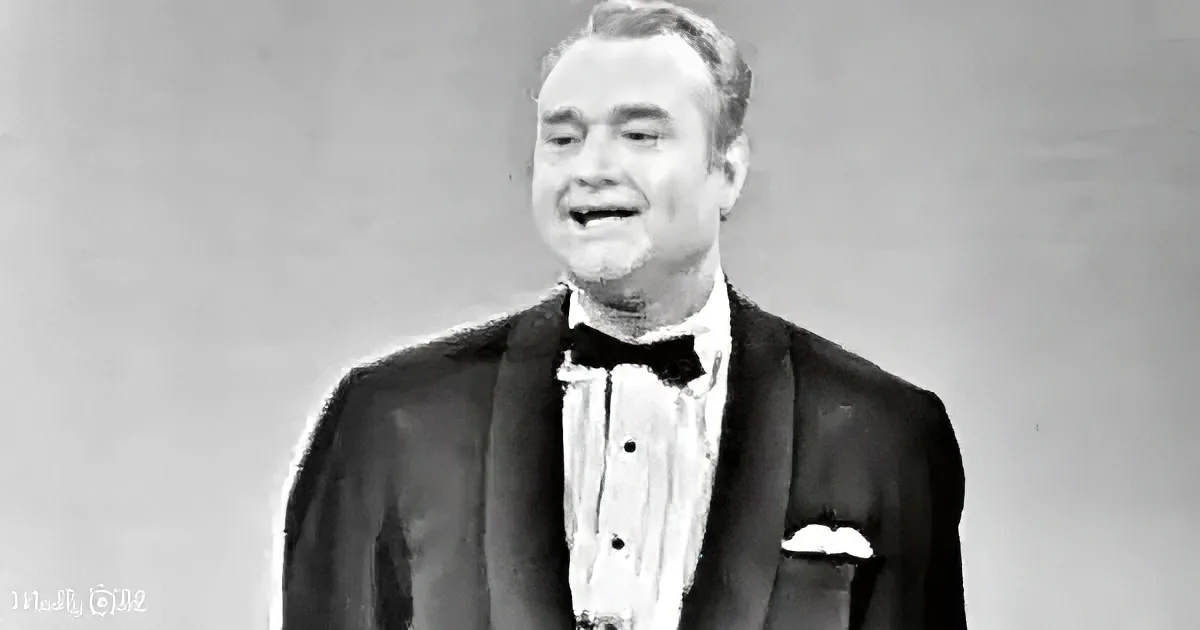 A man in a tuxedo smiles widely, wearing a bow tie and white pocket square.