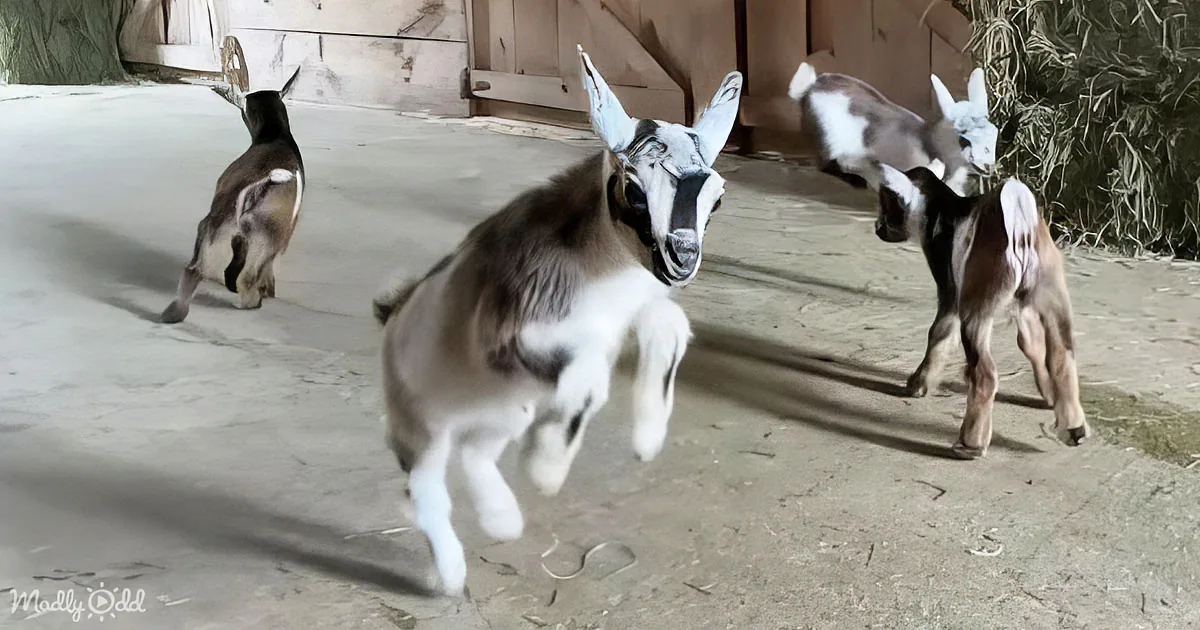 Revel in the Unexpected Elegance of Baby Goats Dancing in Slow Motion