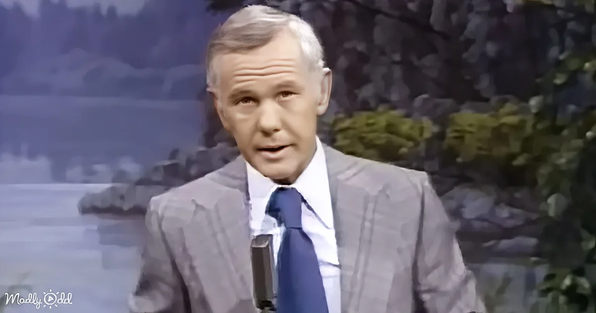 A man in a suit and tie stands in front of a scenic backdrop, speaking into a microphone.