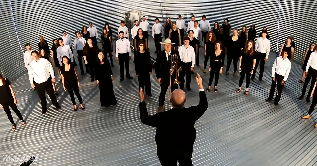 Choir Singing in Empty Silo Creates an Ethereal, Wordless Beauty