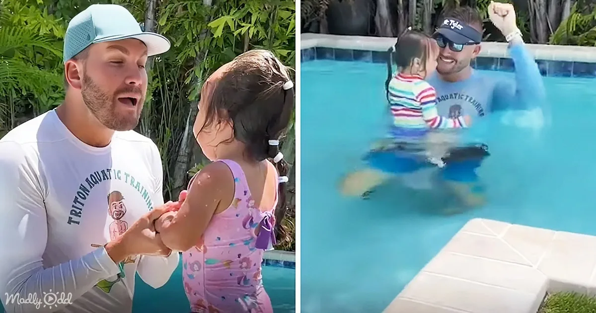 'Unlikely Hero: Swim Instructor Uplifts Teary Toddler With Powerful 'Mermaid Mantra'