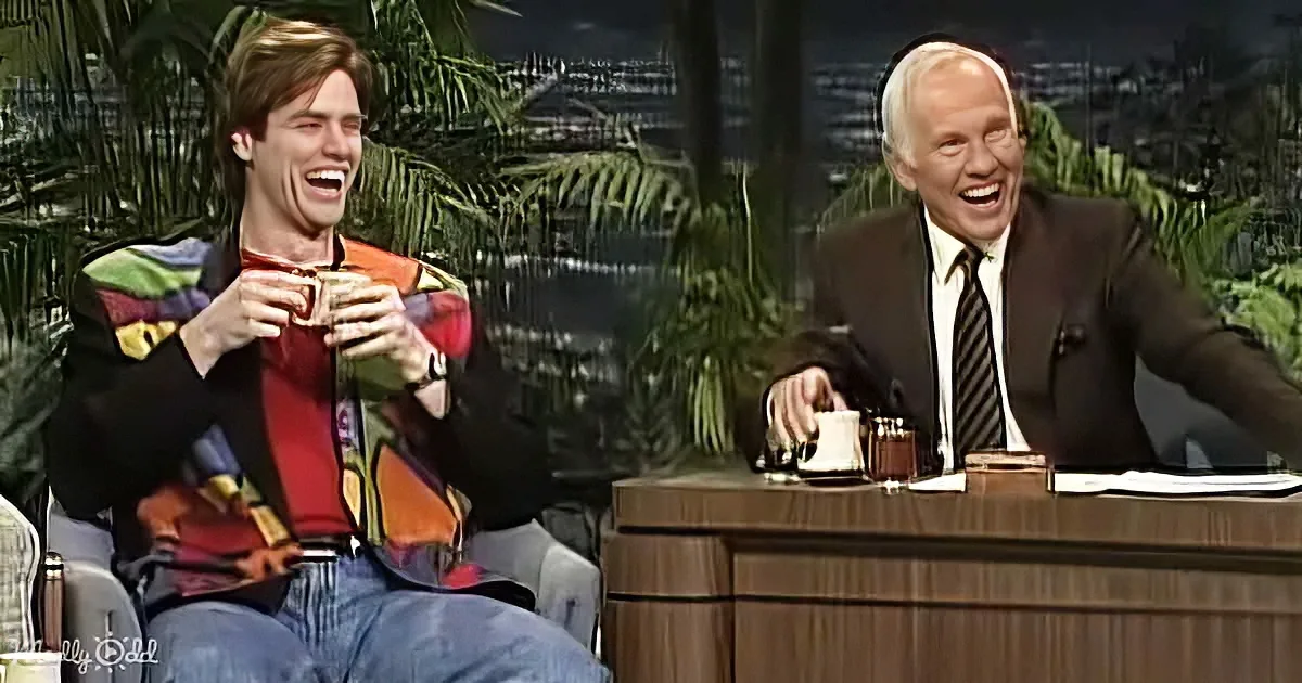 Carson Tonight Show Laughs With Jim Carrey''s Kevin Bacon Impression