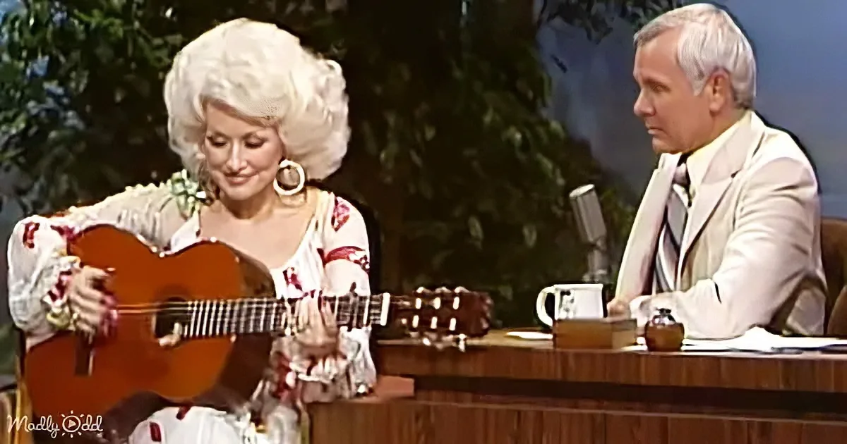 Dolly Parton and Johnny Carson