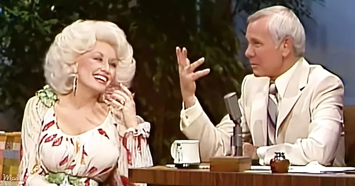 Dolly Parton and Johnny Carson