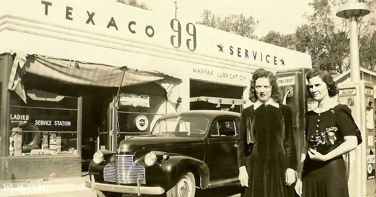 Life at the Gas Station in 1940s America
