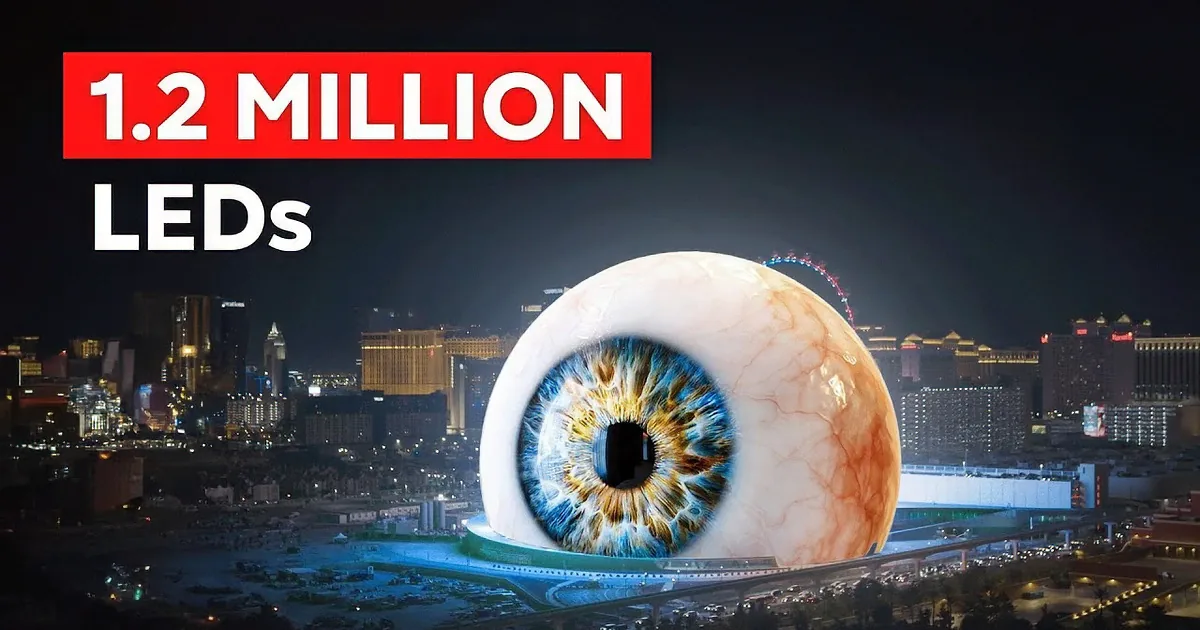 Las Vegas 'Mega Sphere' Tansforms Into a Giant Halloween Pumpkin Spectacle