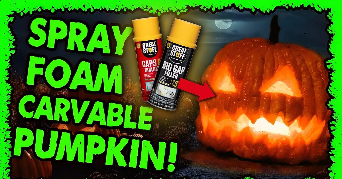 A carved pumpkin with a glowing face, sharp teeth, and a jagged mouth is illuminated from within.