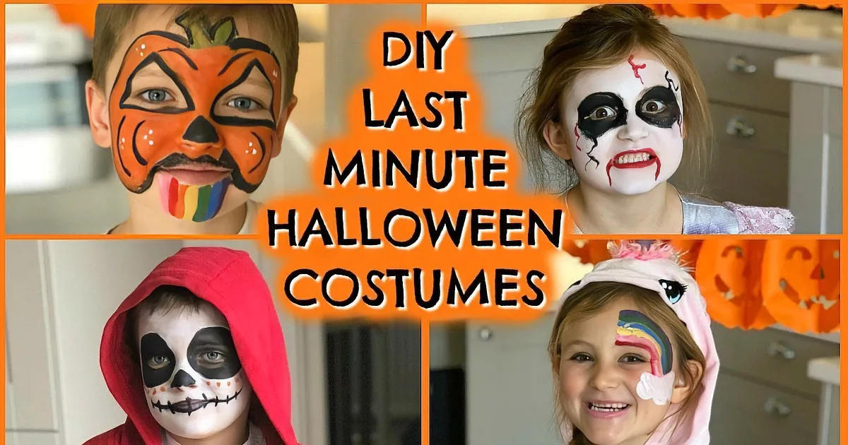4 Diy Last Minute Halloween Face Paint Ideas for Kids