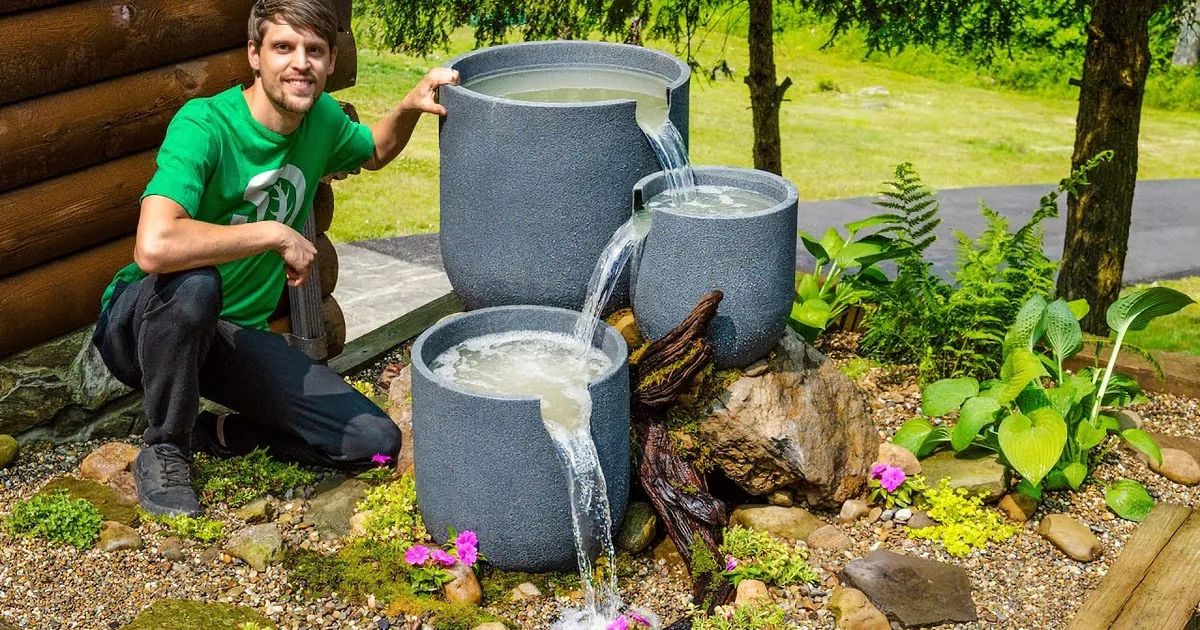 Over 1 Million Admire This Ingenious Diy Waterfall Planter Pot Fountain