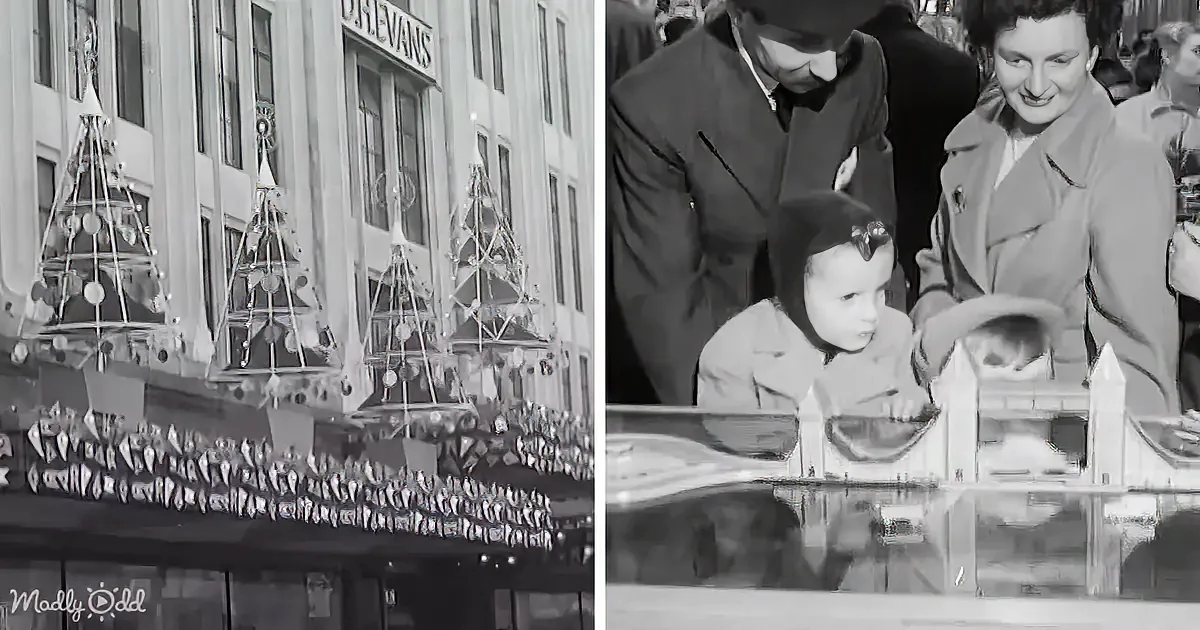 1955 Christmas Shopping Scenes Spark Nostalgic Magic