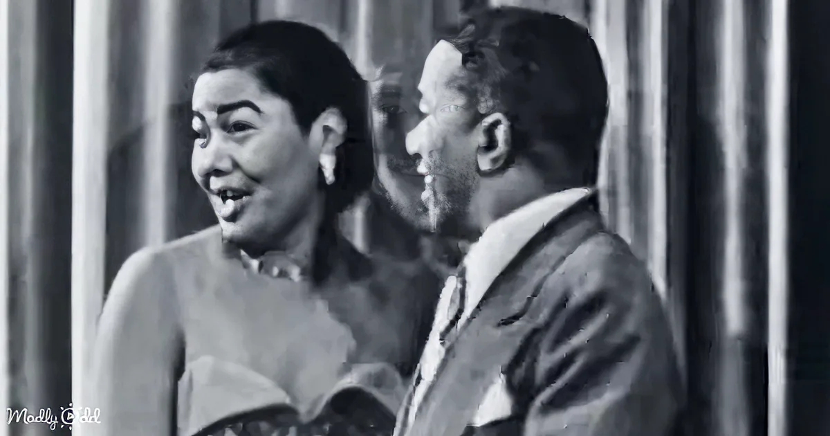 A smiling woman and man in formal attire are seen together, possibly at a formal event.