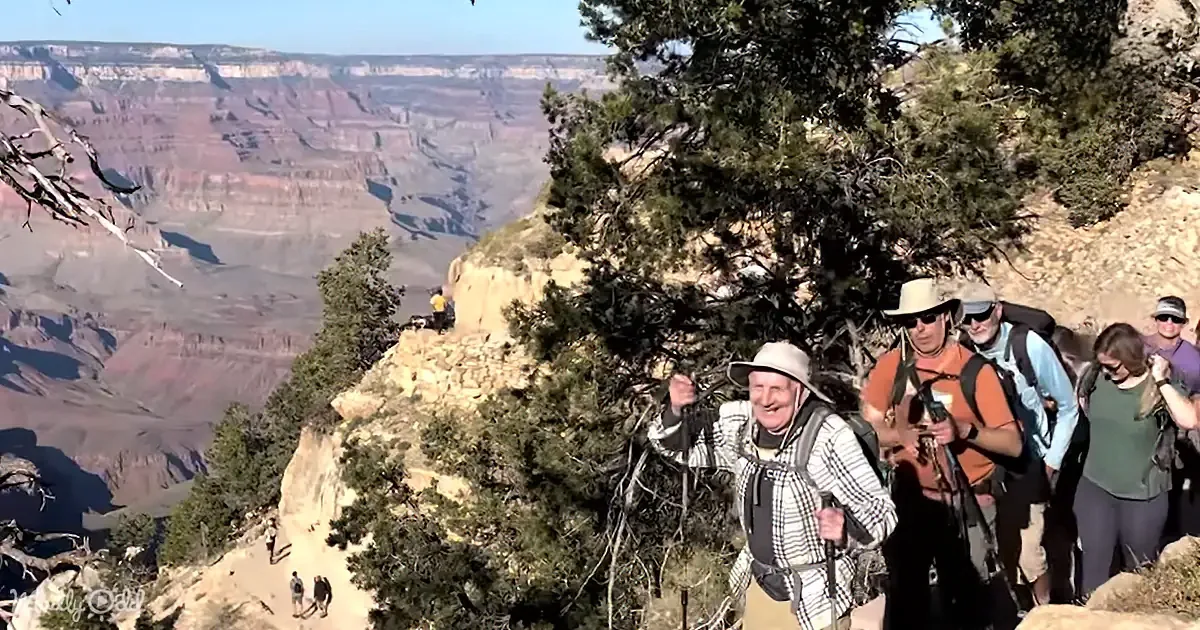 92-Year-Old Sets Record, Completes 24-Mile Grand Canyon Rim-to-Rim on Foot