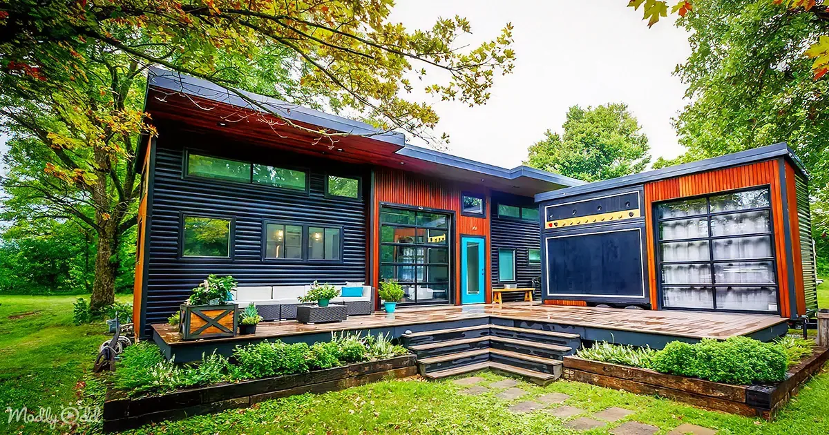 Ingenious 400 Sq Ft Tiny Home and Mobile Music Studio