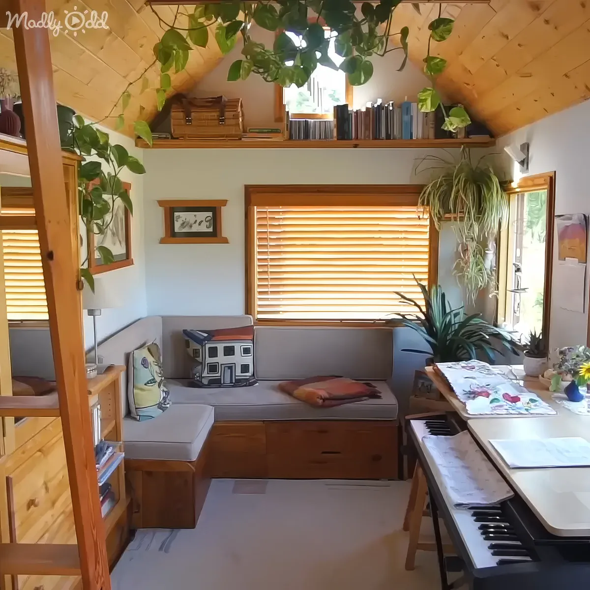 Inside a dream tiny house with modern amenities