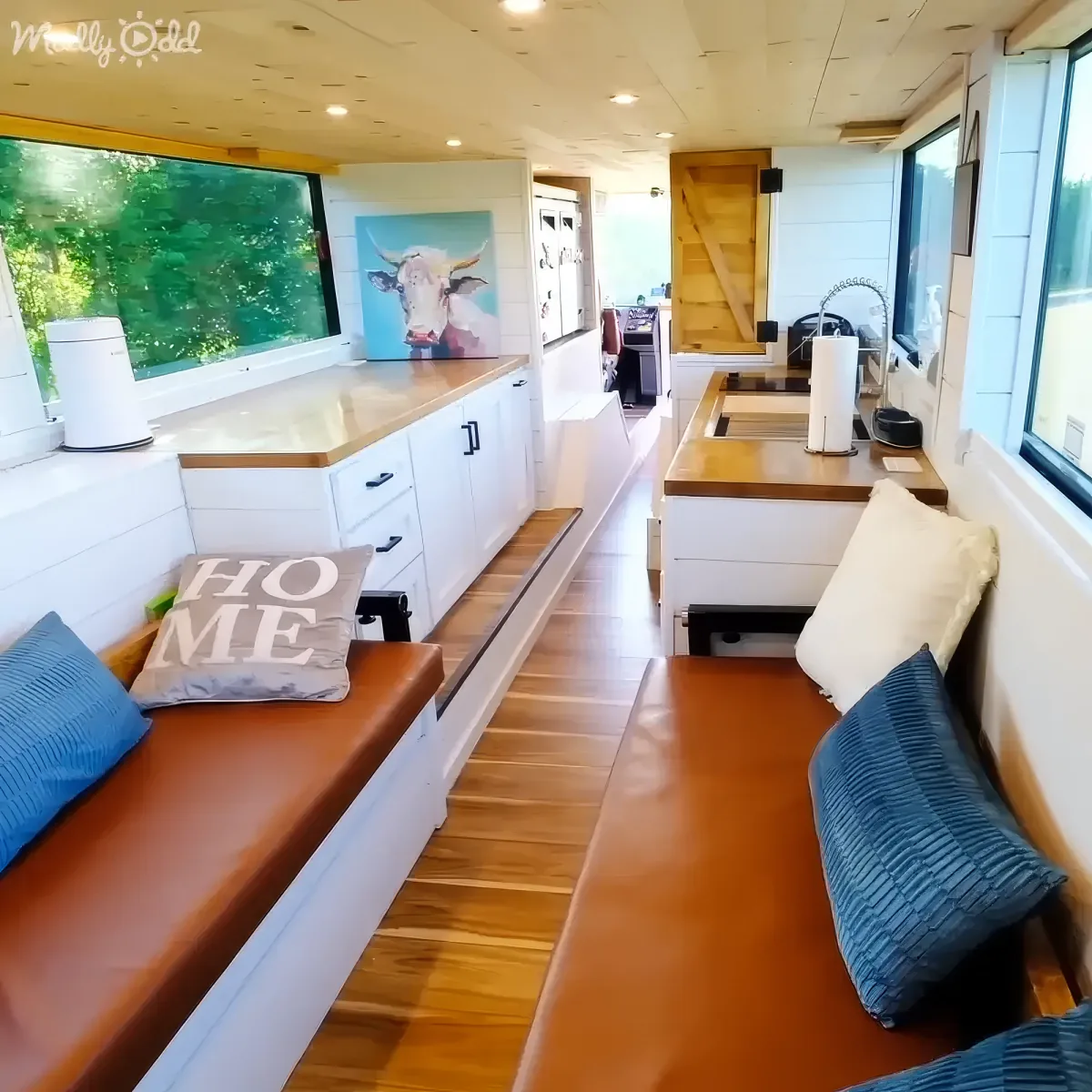Family creates home in double decker bus